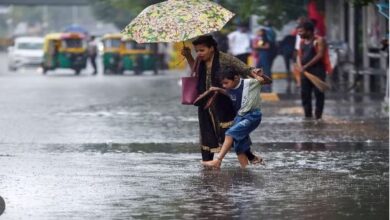आफत बनकर बरस रही बारिश, सड़कों पर जगह-जगह भरा पानी, नदी-नाले पहुँचे उफान पर  