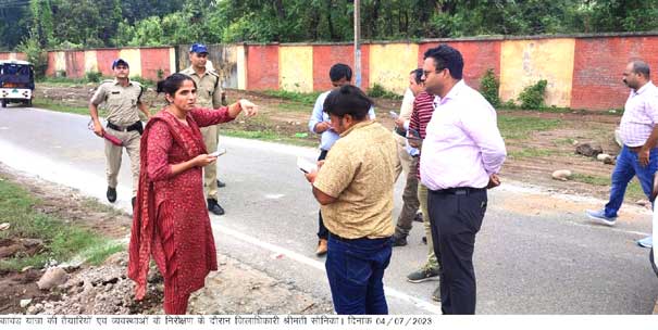 District Magistrate Smt. Sonika did a ground inspection of Virbhadra Rishikesh