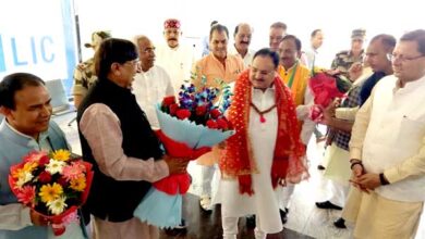 MP Rajya Sabha Naresh Bansal warmly welcomed/greeted BJP National President Nadda