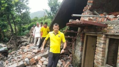 कमान्डेंट मणिकांत मिश्रा ने भूस्खलन प्रभावित जाखण गाँव में सम्भाली राहत एवं बचाव कार्यों की कमान