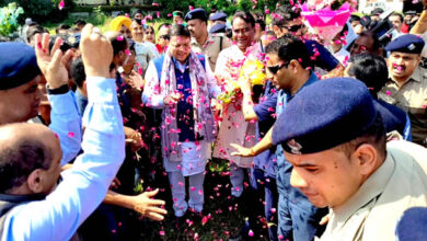 Mahanagar Adhyaksh Siddharth Aggarwal gave grant welcome to CM Dhami