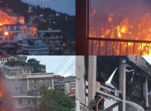 होटल रिंक में लगी भीषण आग, इलाके में मचा हड़कंप