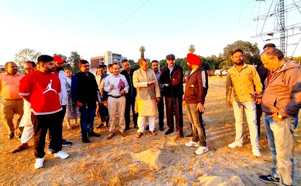 Urban Development Minister Dr. Premchand Aggarwal along with Dussehra Committee and Smart City officials inspected parade ground