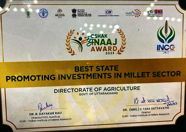 "Best State" award for Nutritious Grain Award-2023