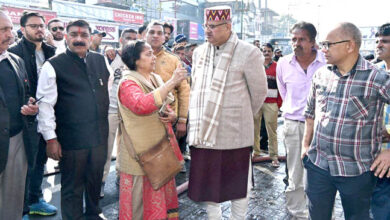 Cabinet Minister Ganesh Joshi inspected the incident of fire in shops of Dilaram Bazaar.