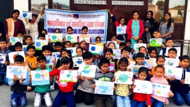 Painting competition organized on 'Water Conservation and Environment Conservation' at Turning Point School