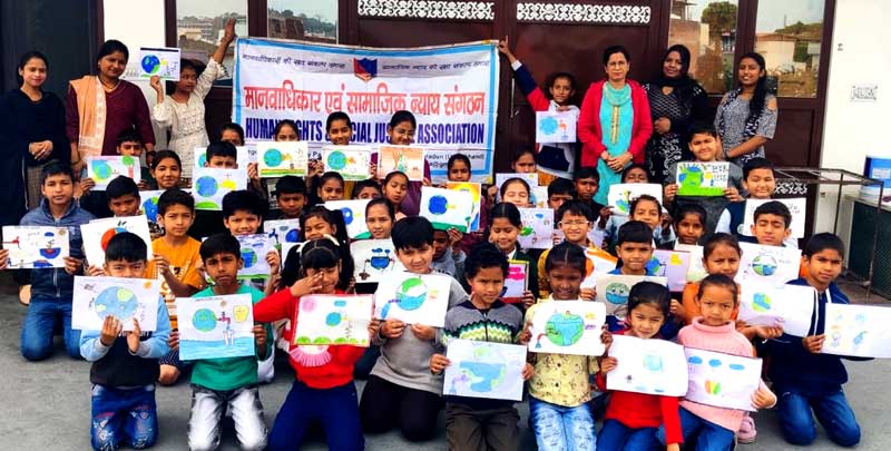 Painting competition organized on 'Water Conservation and Environment Conservation' at Turning Point School