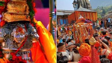 सेना के बैंड के साथ केदारनाथ धाम पहुंची पंचमुखी डोली 