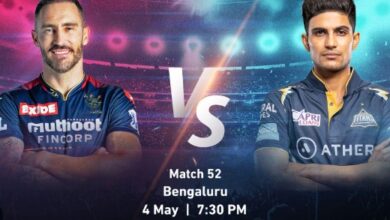 आईपीएल 2024 के 52वें मैच में आज रॉयल चैलेंजर्स बेंगलुरु से भिड़ेगी गुजरात टाइटंस