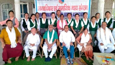 Rakshabandhan program celebrated with Tibetan sisters by Human Rights and Social Justice Organization