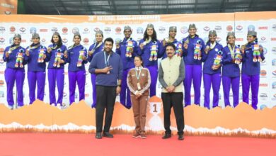 बास्केटबॉल फाइनल मैच देखने पहुंची खेल मंत्री रेखा आर्या