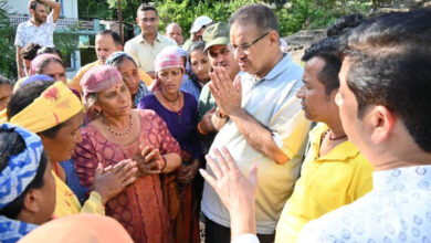 आपदा प्रभावित क्षेत्रों का निरीक्षण कर मंत्री गणेश जोशी ने दिए युद्धस्तर पर राहत कार्यों के निर्देश