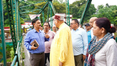 महाराज ने आपदा प्रभावित कार्यों का किया स्थलीय निरीक्षण