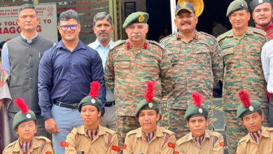 ब्रिगेडियर विकास ढींगरा ने किया सीआईएमएस कॉलेज दौरा : एनसीसी कैडेट्स व पाइप बैंड की जमकर सराहना