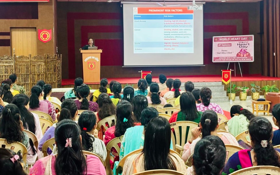विश्व हृदय दिवस पर देहरादून मिलिट्री स्टेशन में हुआ जागरूकता कार्यक्रम आयोजित