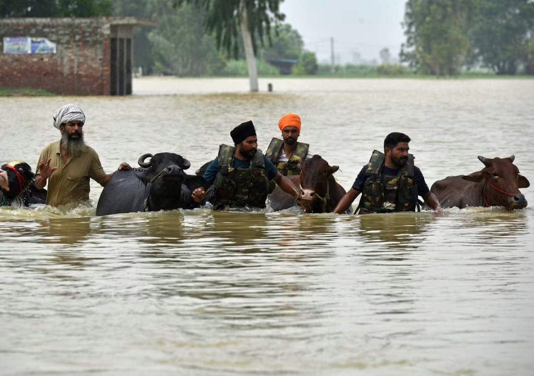 पंजाब में बारिश से तबाही, 23 जिलों के 1400 से ज्यादा गाँव बाढ़ की चपेट में