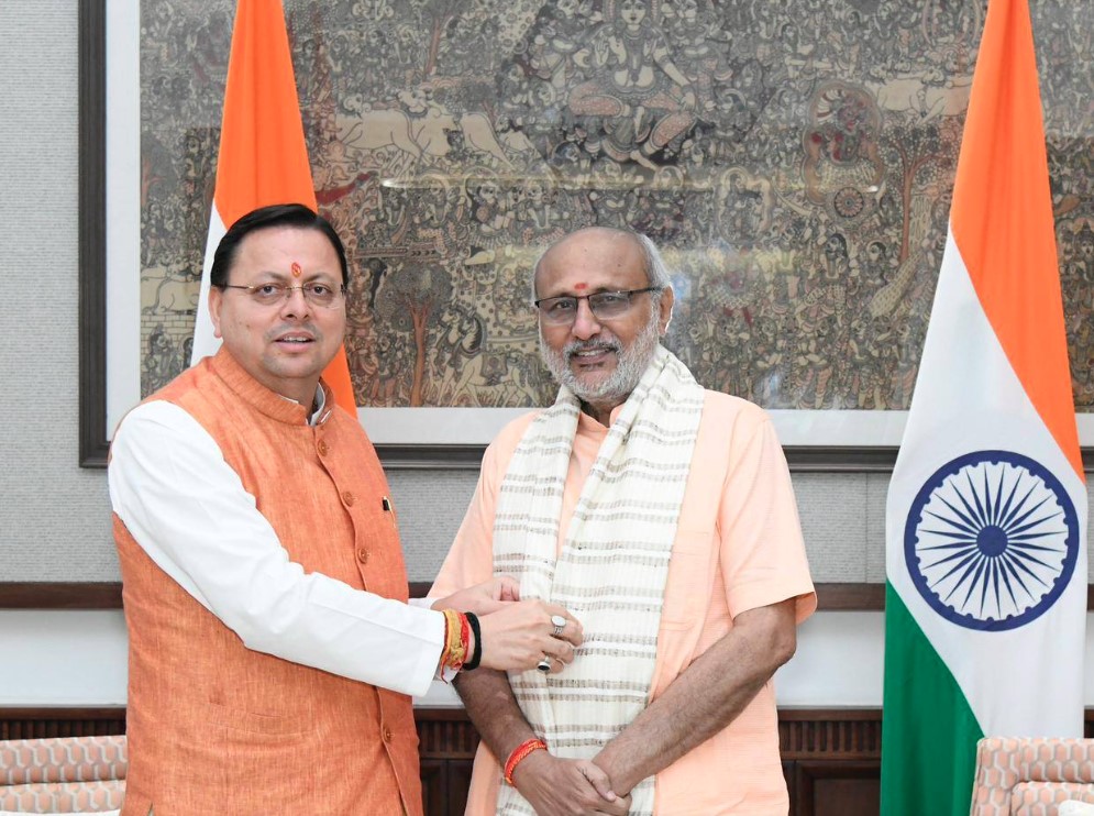 मुख्यमंत्री धामी ने उपराष्ट्रपति सी.पी. राधाकृष्णन से की शिष्टाचार भेंट