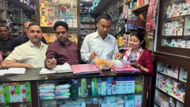 प्रदेशभर में औषधि विभाग का सघन निरीक्षण अभियान जारी