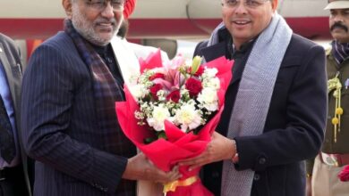 उपराष्ट्रपति सी.पी. राधाकृष्णन का उत्तराखंड आगमन, सीएम धामी ने किया स्वागत