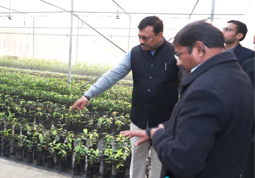 मुख्य सचिव आनन्द बर्द्धन ने सेलाकुई में स्थित सगन्ध पौधा केन्द्र का किया भ्रमण