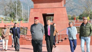 सैनिक कल्याण मंत्री गणेश जोशी ने निर्माणाधीन सैन्यधाम के निर्माण कार्यों का किया स्थलीय निरीक्षण