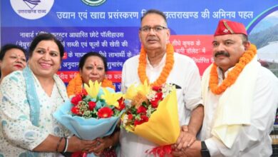 कैबिनेट मंत्री गणेश जोशी ने नवनियुक्त दायित्वधारियों को किया सम्मानित 