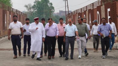 लोनिवि मंत्री महाराज ने किया नंदा की चौकी पुल के पुनर्निर्माण कार्यों का औचक निरीक्षण