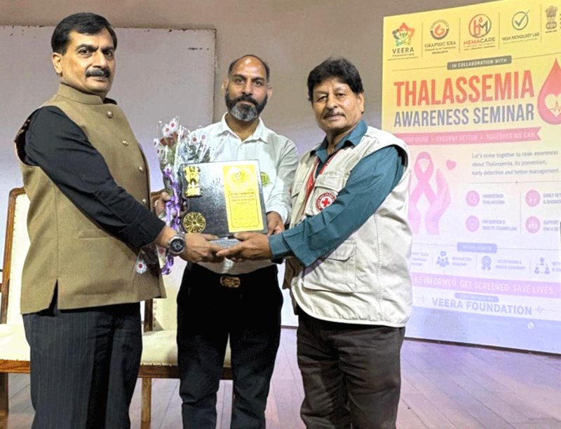 स्वास्थ्य विभाग थैलासीमिया उन्मूलन के लिए प्रतिबद्ध : डॉ. अजय आर्य