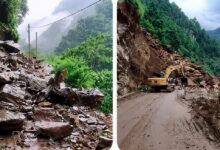 भारी बारिश से केदारनाथ हाईवे कई जगह बाधित, बोल्डर और मलबा गिरने से रुकी आवाजाही