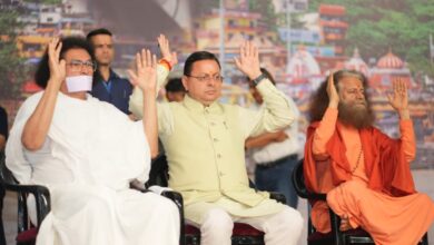 मुख्यमंत्री धामी ने श्रीराम कथा के समापन समारोह में लिया भाग