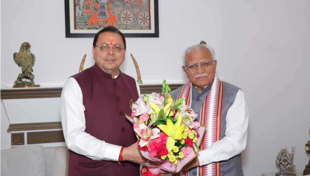 मुख्यमंत्री धामी ने केंद्रीय विद्युत मंत्री मनोहर लाल खट्टर से की मुलाकात मुख्यमंत्री धामी ने केंद्रीय विद्युत मंत्री मनोहर लाल खट्टर से की मुलाकात