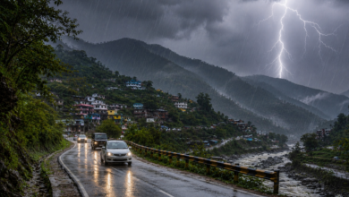 अगले तीन घंटे उत्तराखंड के कई जिलों में भारी बारिश और आकाशीय बिजली का अलर्ट