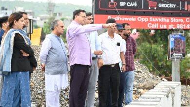 मुख्यमंत्री ने नंदा की चौकी पुल के एप्रोच रोड के पुनर्निर्माण कार्य का किया निरीक्षण