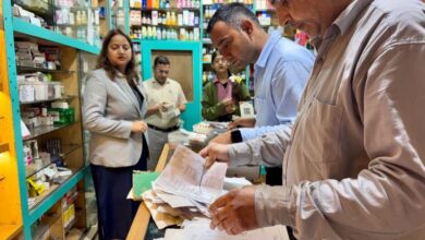 मसूरी में मेडिकल स्टोरों पर संयुक्त औचक निरीक्षण, तीन प्रतिष्ठानों में दवा बिक्री पर रोक