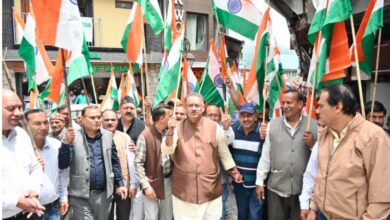 मसूरी में भाजपा मसूरी मंडल की तिरंगा यात्रा का मंत्री गणेश जोशी ने किया शुभारंभ